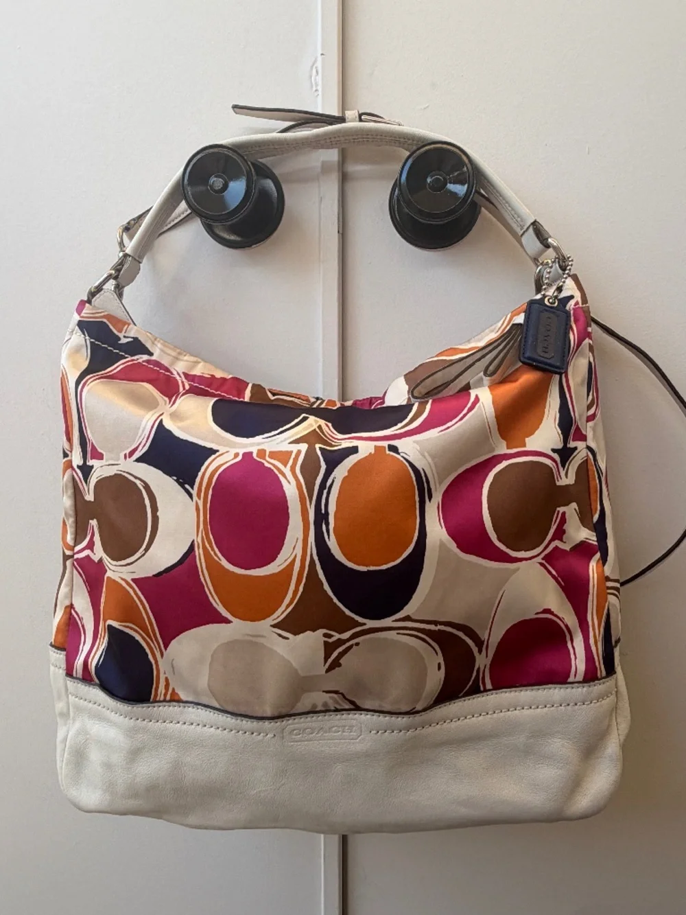 Coach Park Hand Drawn Scarf Print Hobo Bag - Style F23282